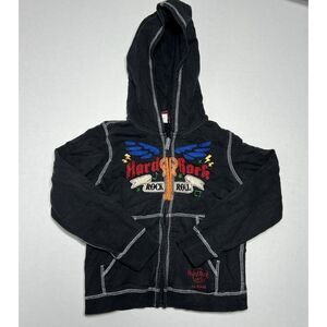 Hard Rock Cafe Rock n Roll Las Vegas Graphic Hoodie Boys Size Small 100%Cotton
